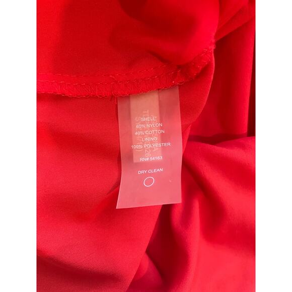 TOMMY HILFIGER Red Dress – Navy Crochet Overlay – Size 10 – EUC – Classic Fit - Picture 7 of 7